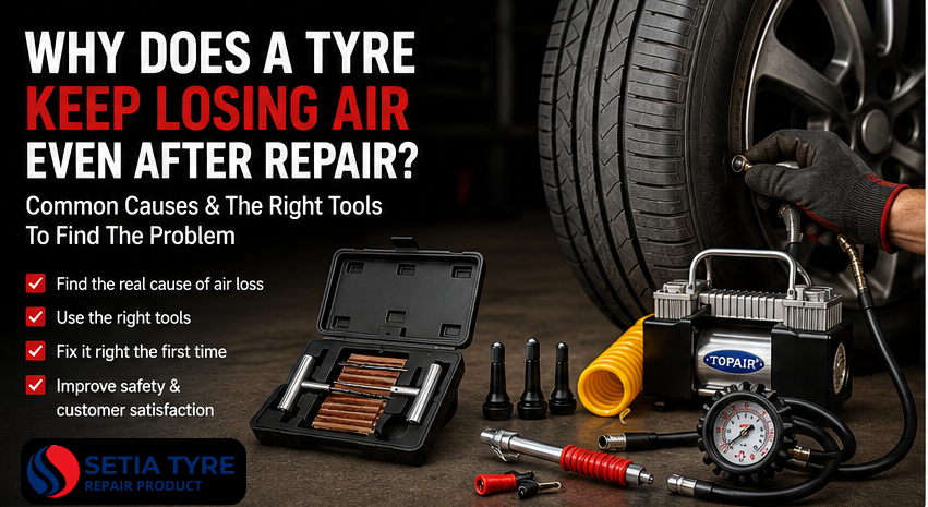 Why Does a Tyre Keep Losing Air Even After Repair? Common Causes & The Right Tools To Find The Problem