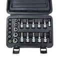 DURA 29pcs bit socket and E socket set in black blow-mould case
