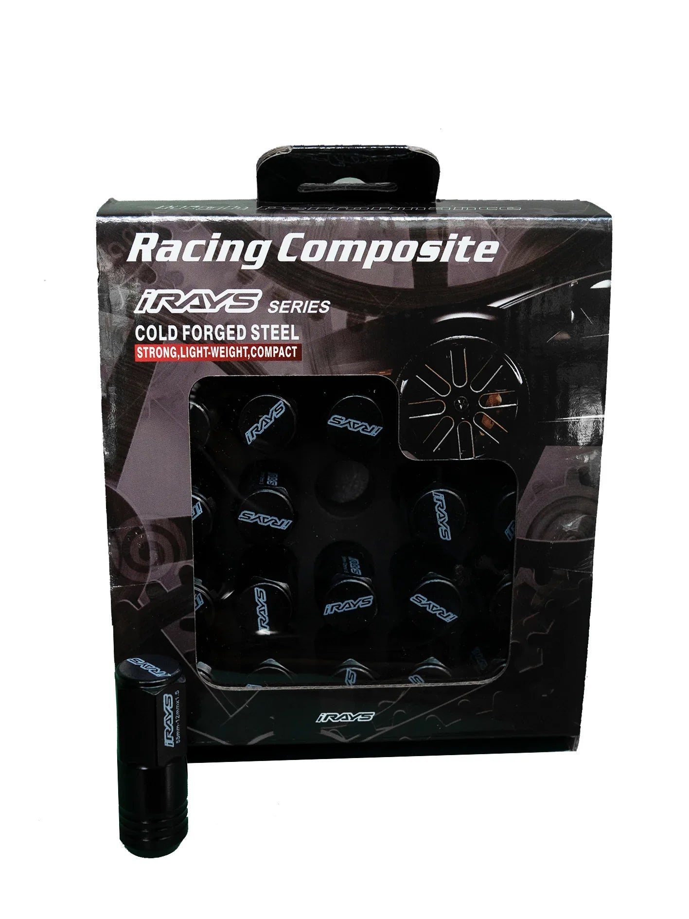 7075 Performance Racing Wheel Nuts in Black