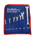 DURA 7-piece fixed ratchet wrench set in roll-up pouch
