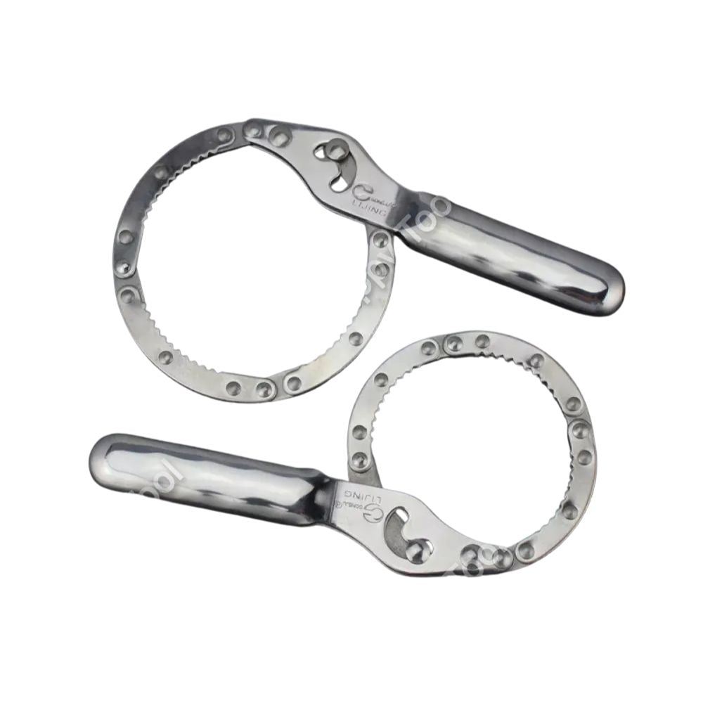 Small and big oil filter wrenches made from 304 stainless steel.