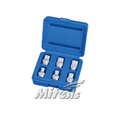 6-piece 1/2-inch spline bit socket set in blue case