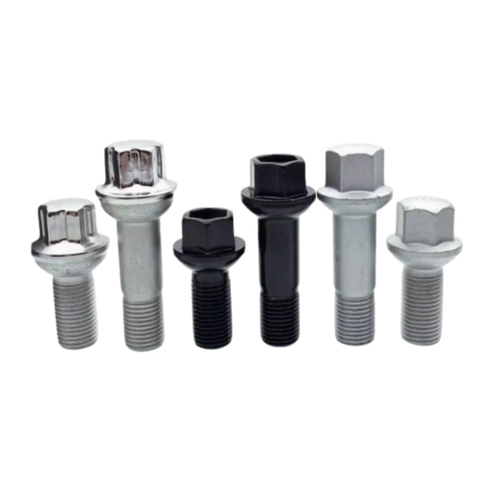 Benz original wheel fastening bolts in black, dacro and stainless finishes