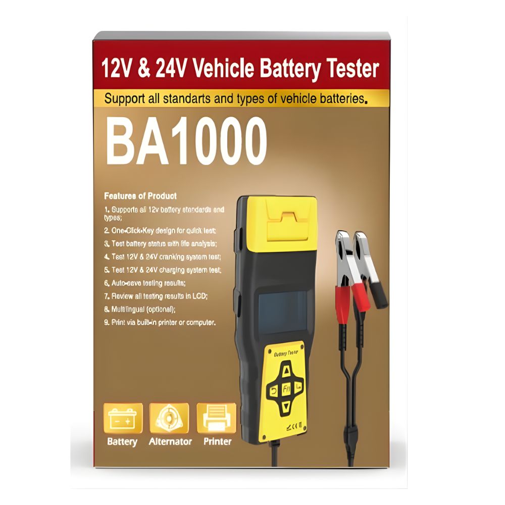 Professional BA1000 automotive battery, alternator, and charging tester