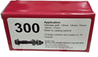 Red box with application details and a bolt illustration on a white background