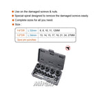 15pcs twist socket set specification table