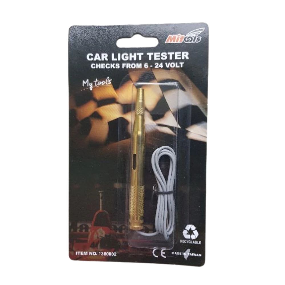 Mitools car light tester 6–24V in retail packaging