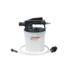 Pneumatic brake bleeder with fluid collection bottle and hose