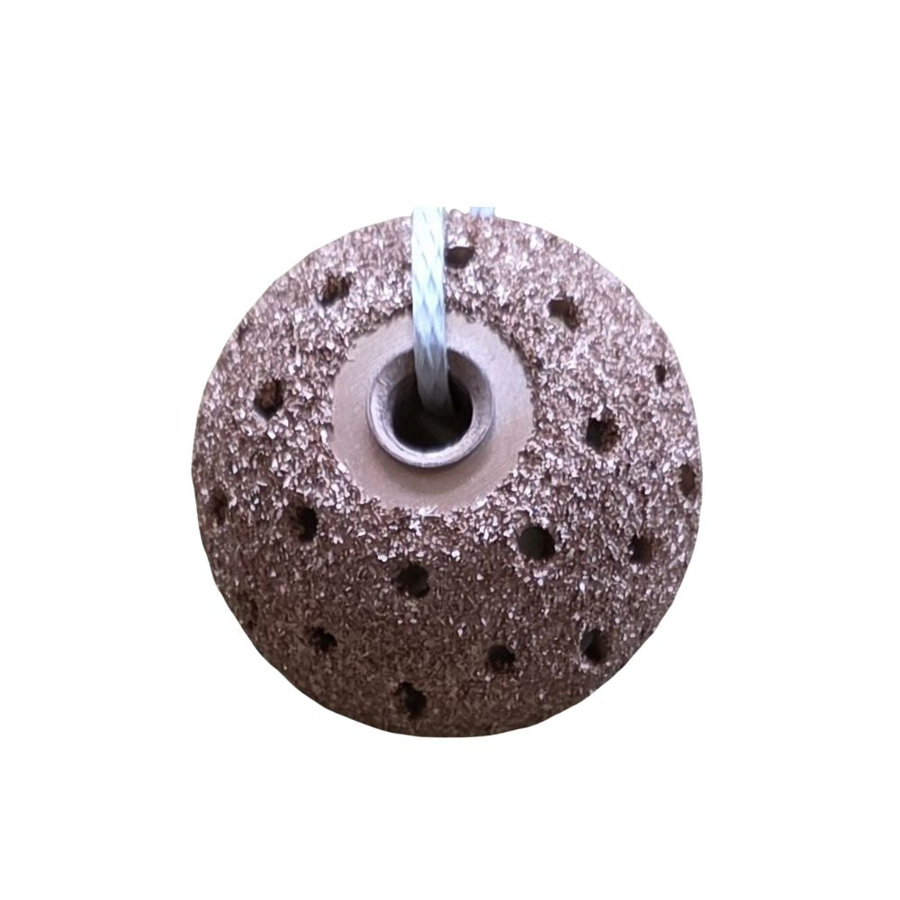 Abrasive contour wheel with textured cutting surface for rubber buffing