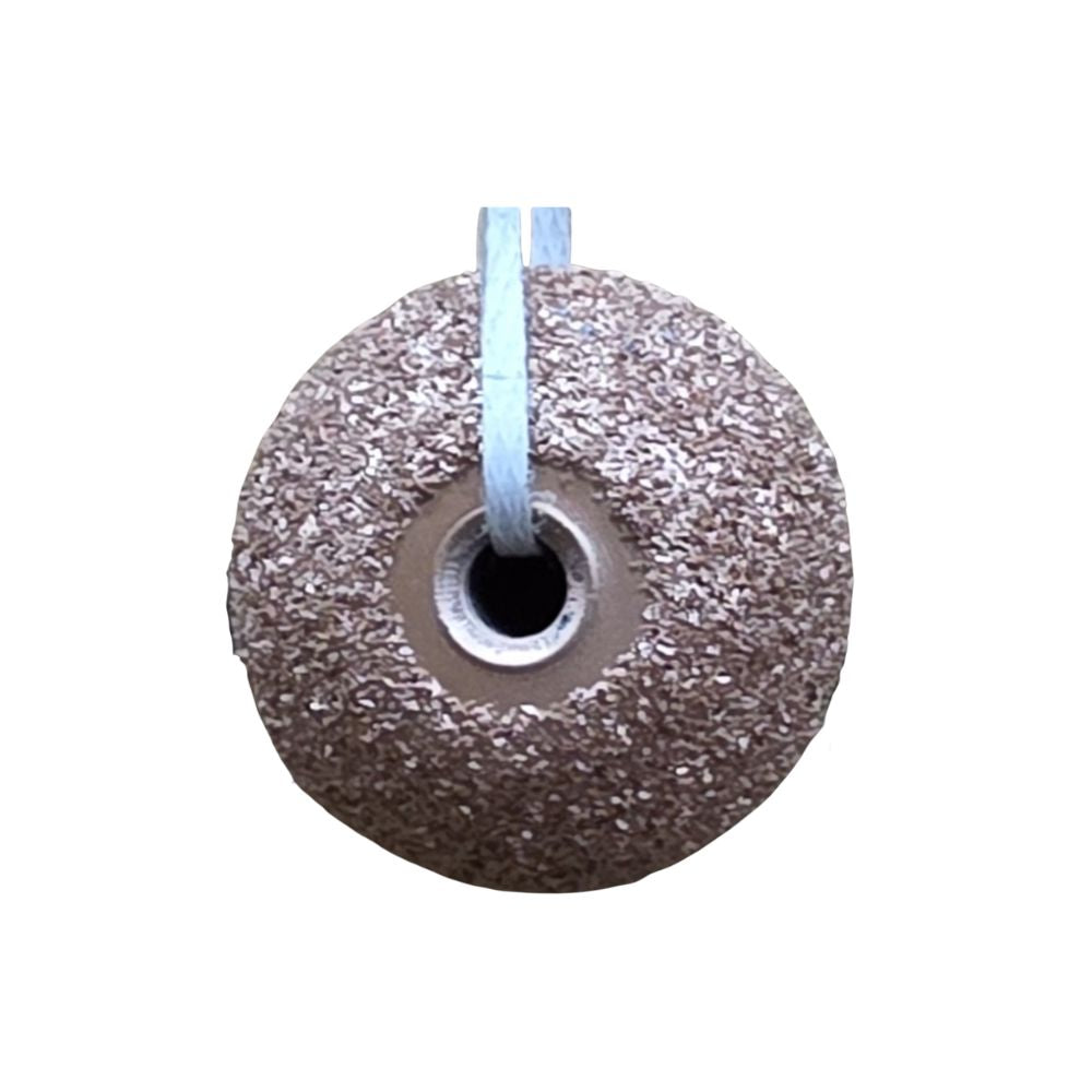 High-grit contour wheel with central mounting hole for rotary tools