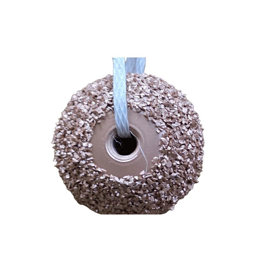 Abrasive contour wheel with textured cutting surface for rubber buffing