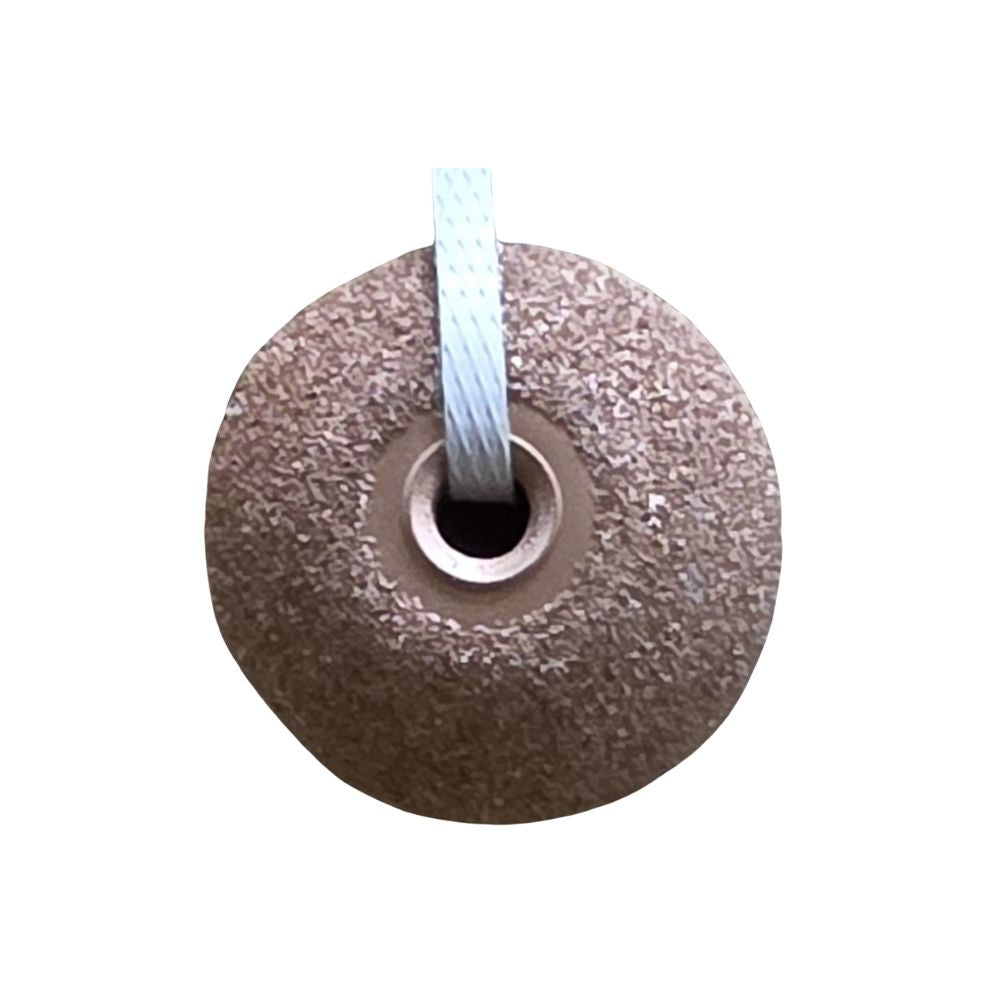 Abrasive contour wheel with textured cutting surface for rubber buffing
