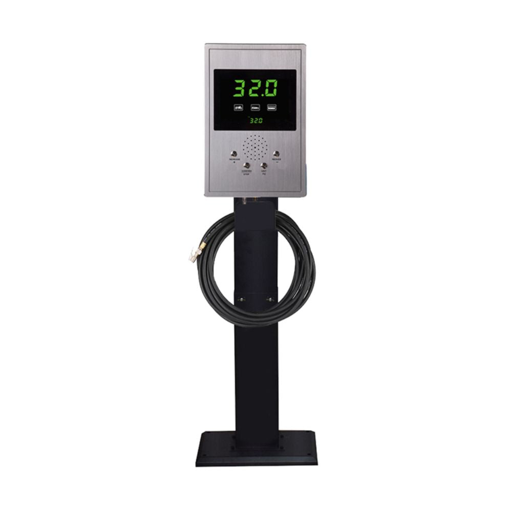 Free Standing DP-Q01L LED tire inflator mounted on floor stand with long hose