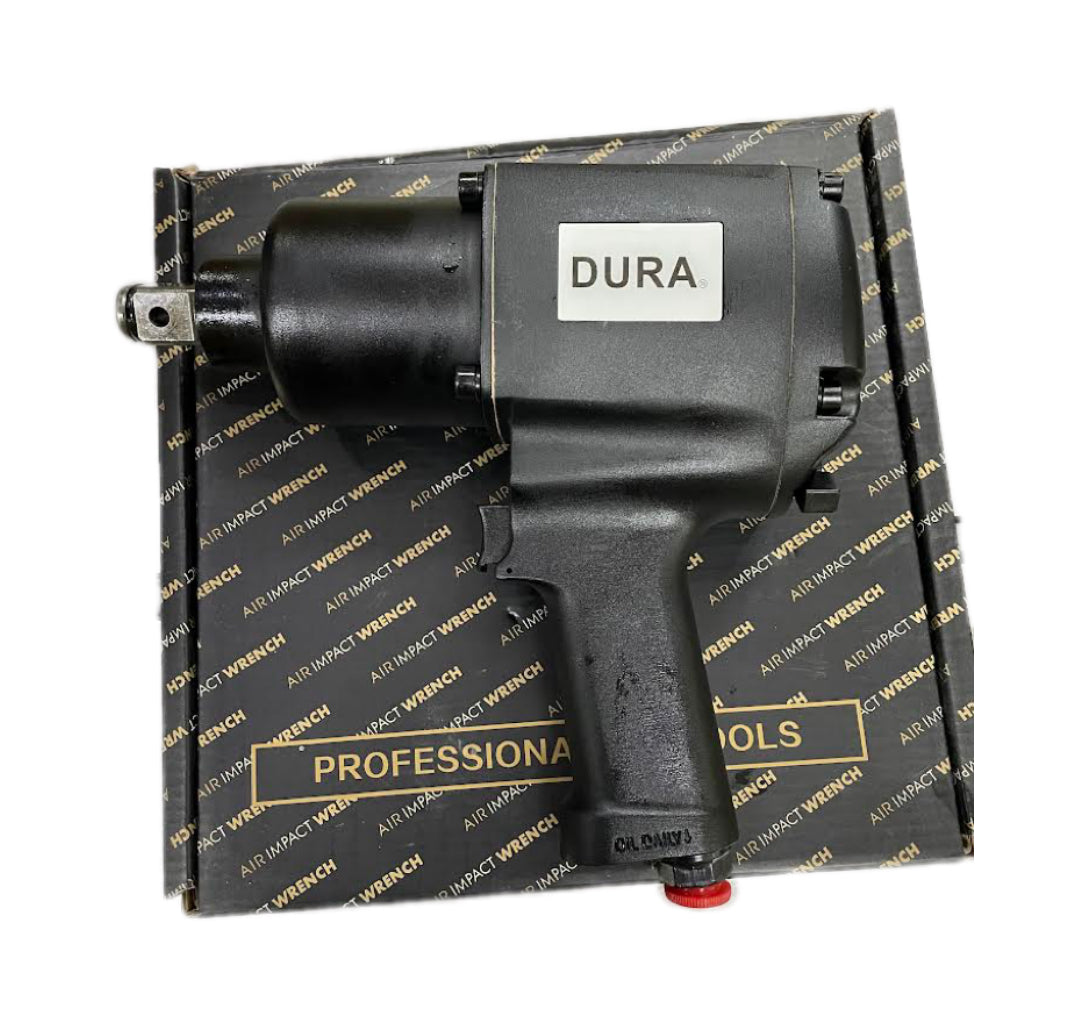 Heavy-duty DURA 3/4 inch pneumatic impact wrench for workshop use

