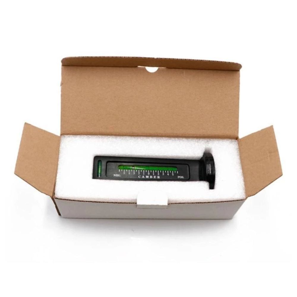 DURA camber gauge showing +5 to –5 degree scale