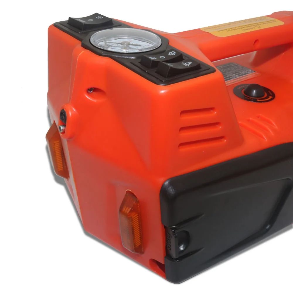 Electric hydraulic 4 ton jack with built-in inflator pump