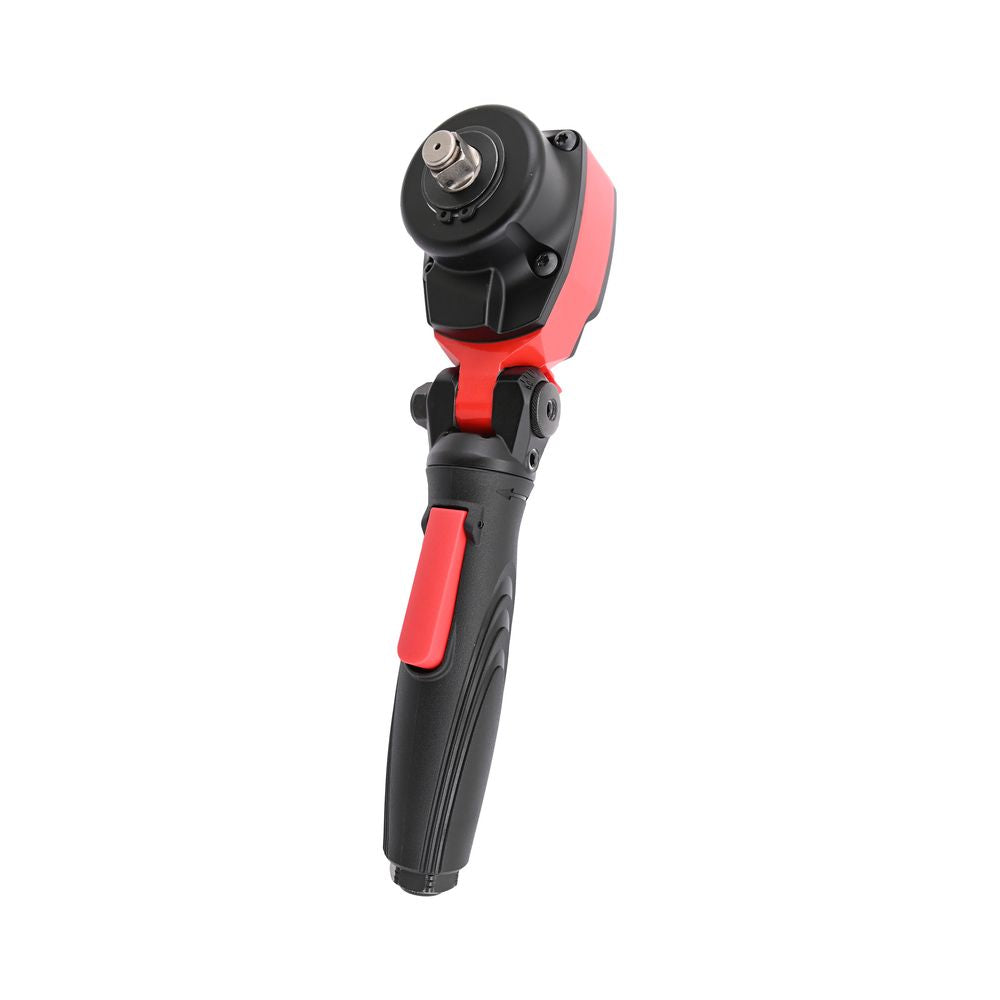 Front angled view of FIW 1/2 inch flexible impact wrench highlighting the twin hammer drive