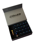 M40 racing wheel nuts set with socket in ti-blue