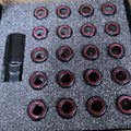 GReddy Performance HR38 wheel nuts in foam tray packaging