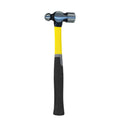 Ball pein hammer with hardened steel head and anti-slip handle for automotive metalworking