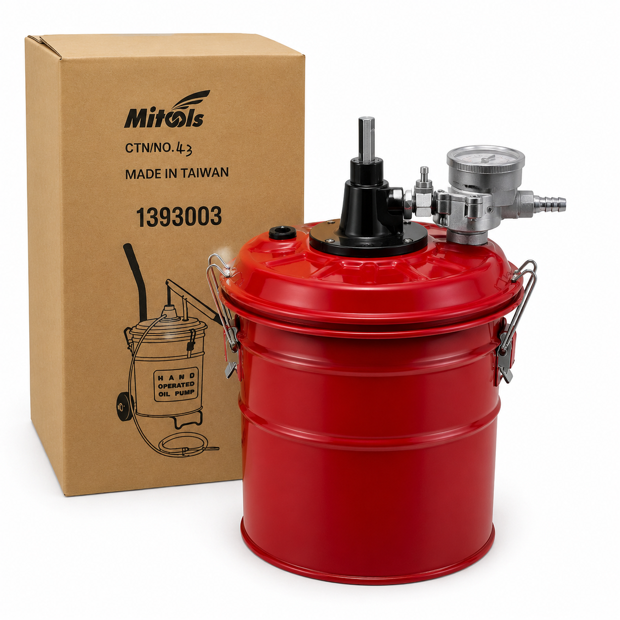HAND OPERATED OIL PUMP 20L + FLOW METER 1393003