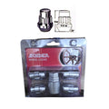 HLN04 Bullock lock nuts and key set in chrome finish