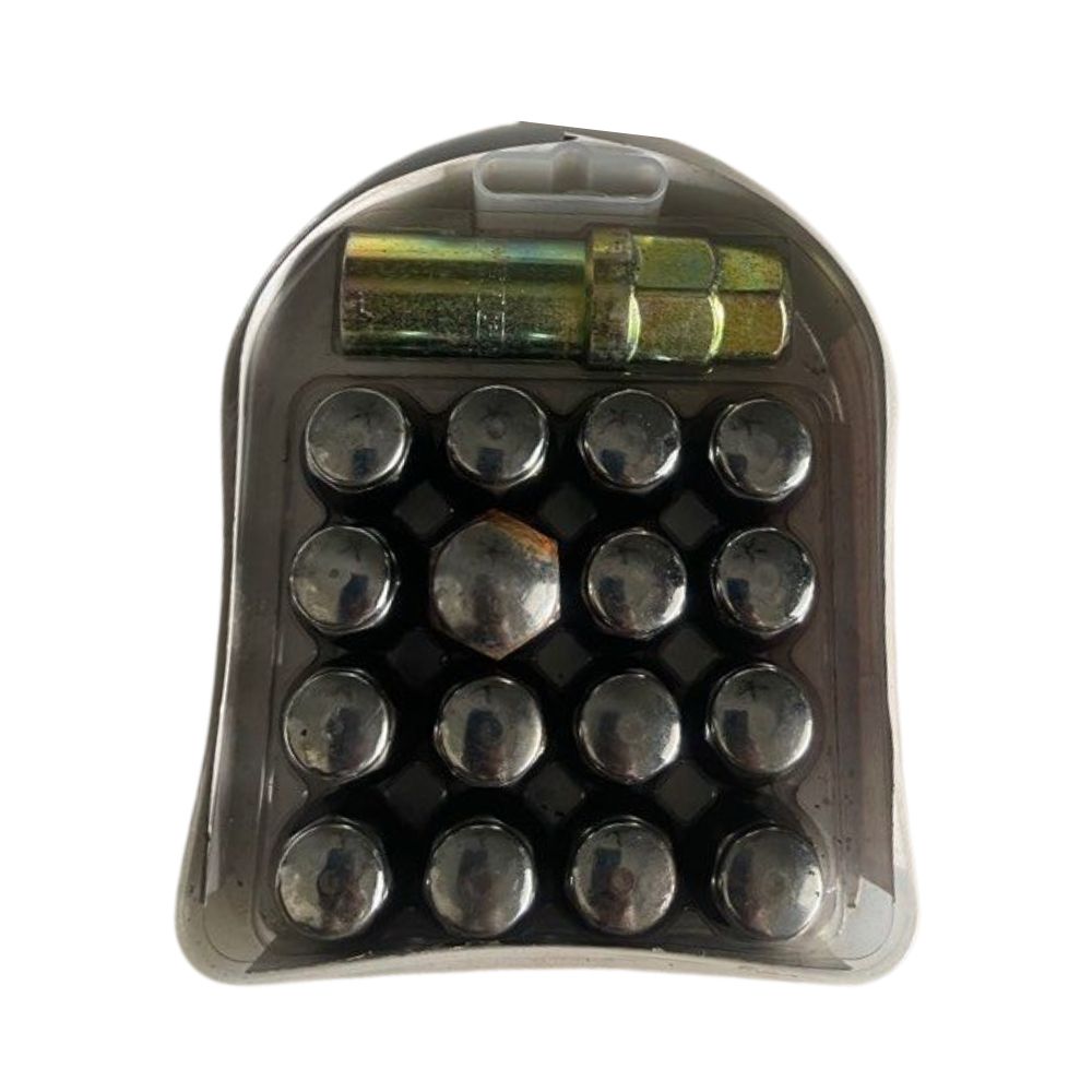 Anti-theft Heptagon Lock Nuts Set with 1 Key – HN15-1 Hard Cover Version