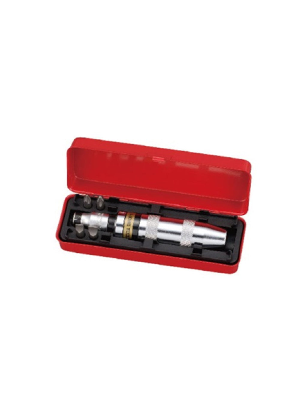 Heavy-duty manual impact screwdriver set with interchangeable bits