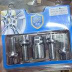 JN602 chrome lock nut set with spline key in retail packaging