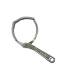 Adjustable serrated oil filter wrench with metal handle
