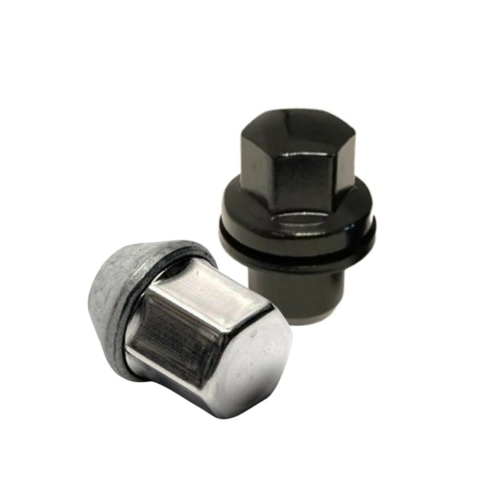 Land Rover wheel nuts in black and chrome finish