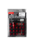 M48 Hexagon Wheel Nuts in Red