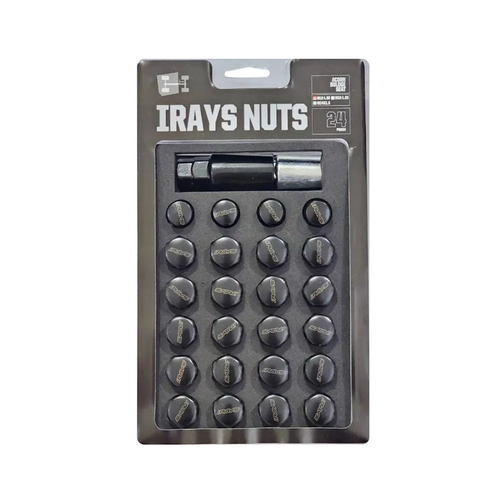 M87 wheel nut and lock set in blister packaging in Black – 21-piece automotive kit