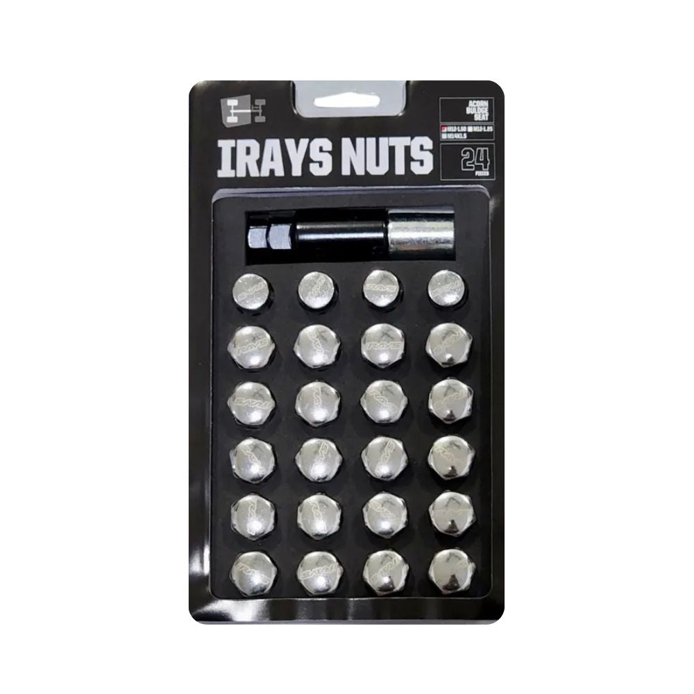 M87 wheel nut and lock set in blister packaging in Chrome – 21-piece automotive kit