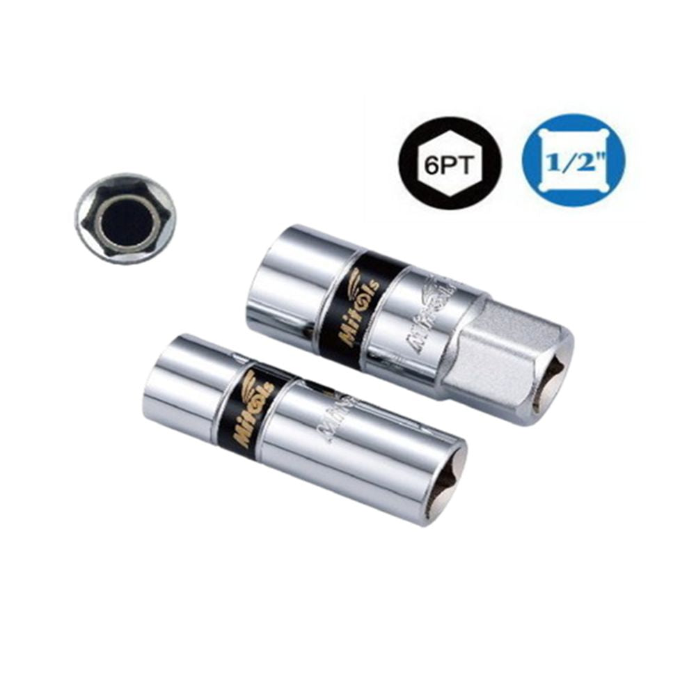 Magnetic plug socket with chrome-plated finish”