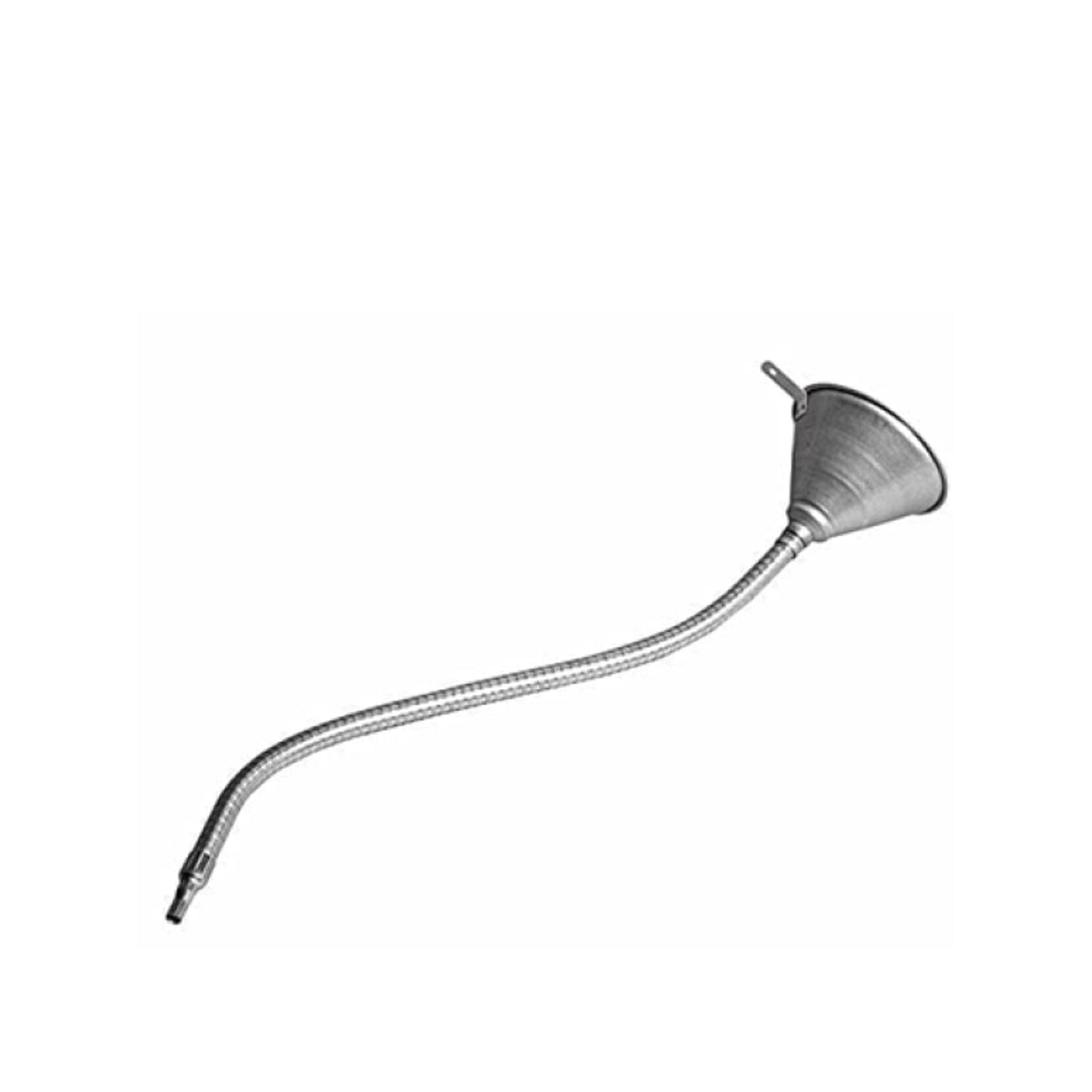Metal funnel with flexible spout 630mm long
