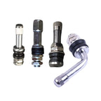 Assorted metal tyre valves in various shapes and lengths