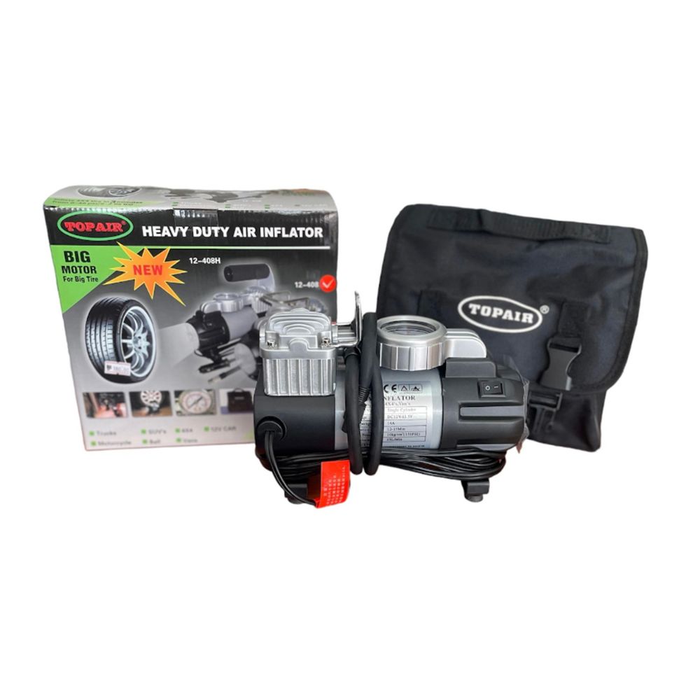 Single-cylinder air compressor with carry bag and hose