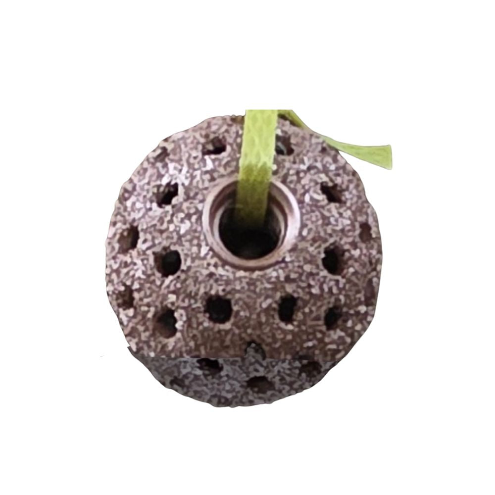 Round-faced contour wheel with perforated abrasive design