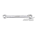 Mitools flare nut wrench with dual-size open ends