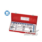 MITOOLS 1/2'' drive 24pcs socket set in red metal box