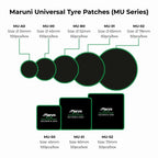 Maruni universal tyre patches sizes (MU Series)