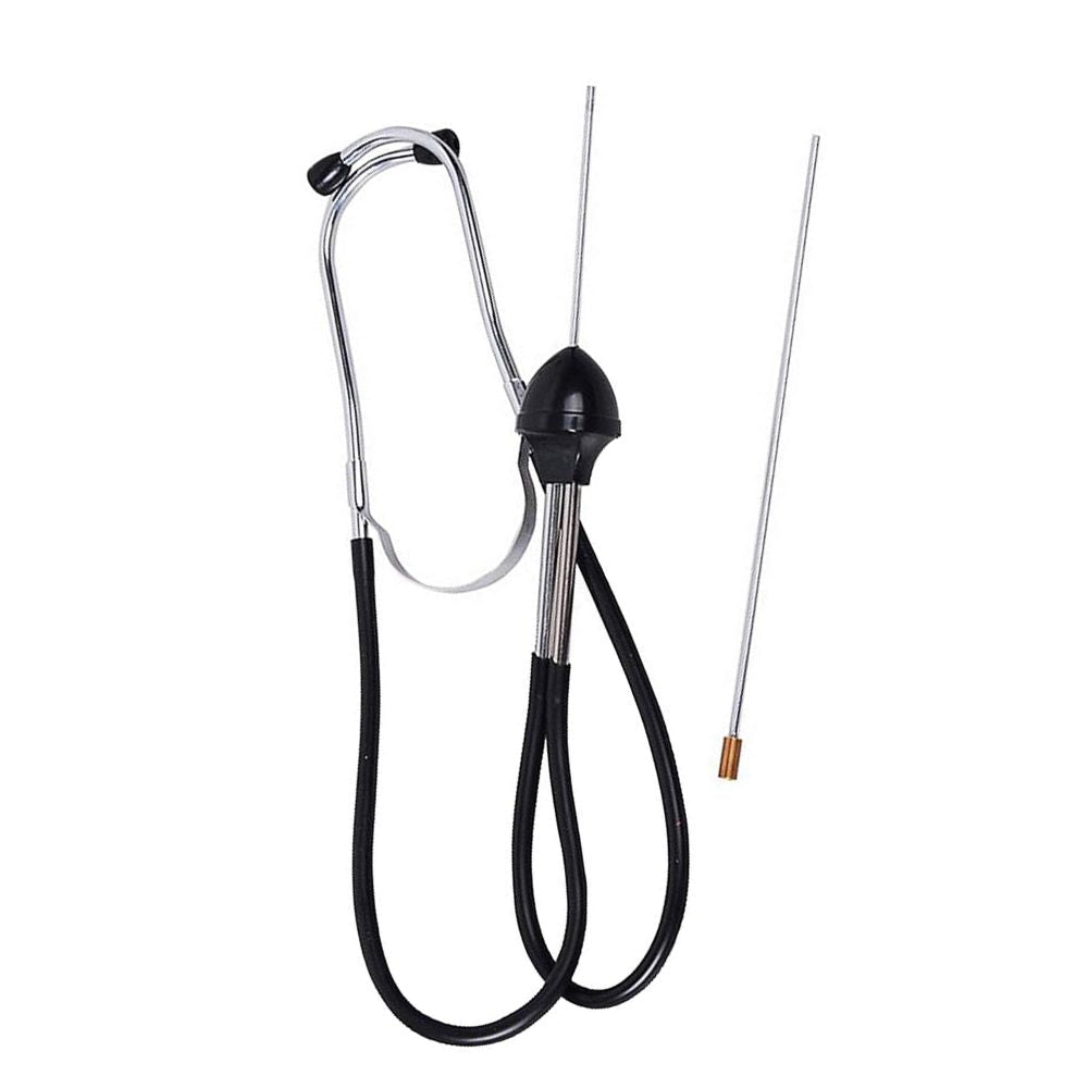 Diagnostic stethoscope tool for engine and bearing noise detection.