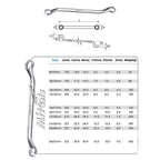 Chrome vanadium double ring wrench in various metric sizes