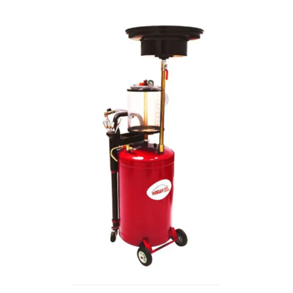 Pneumatic waste oil extractor with tank, chamber and collection bowl
