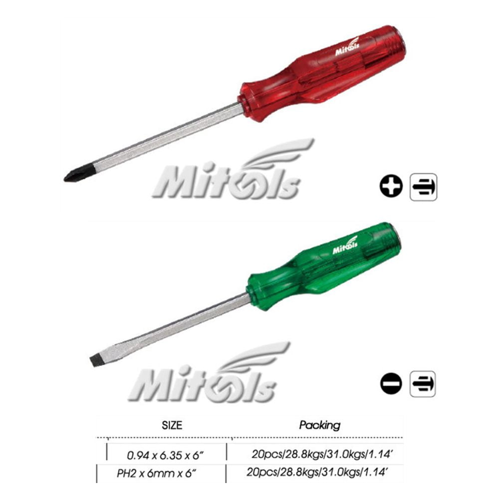 R6 positive / negative screwdrivers from Mitools