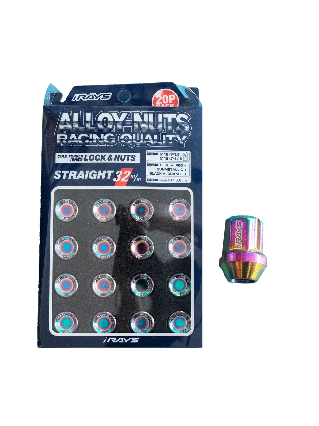 M32 RACING NUT M12 X 1.5 RAINBOW