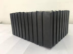 Heavy-duty rubber block with diamond anti-slip pattern
