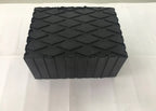 Heavy-duty rubber block with diamond anti-slip pattern
