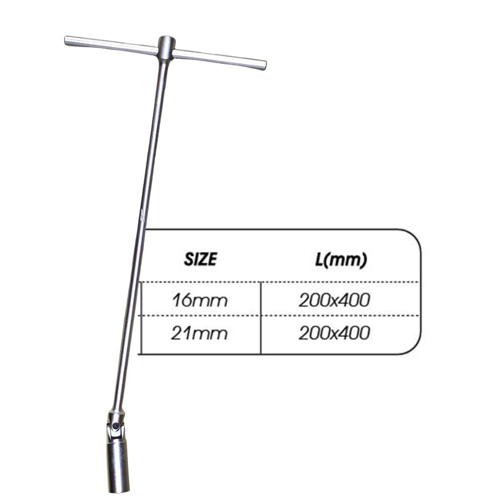 Automotive T-bar flexible magnetic plug socket in 16 mm and 21 mm sizes
